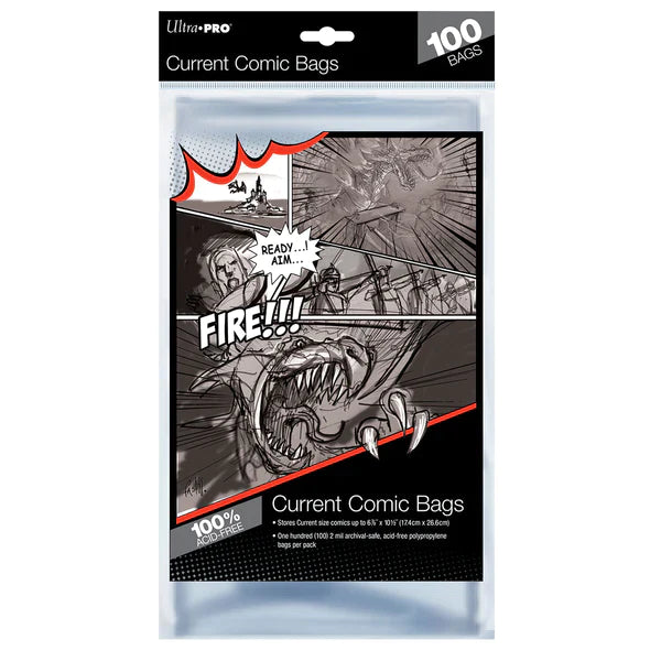 Ultra Pro CURRENT Size Standard Comic Bags - Packet of 100